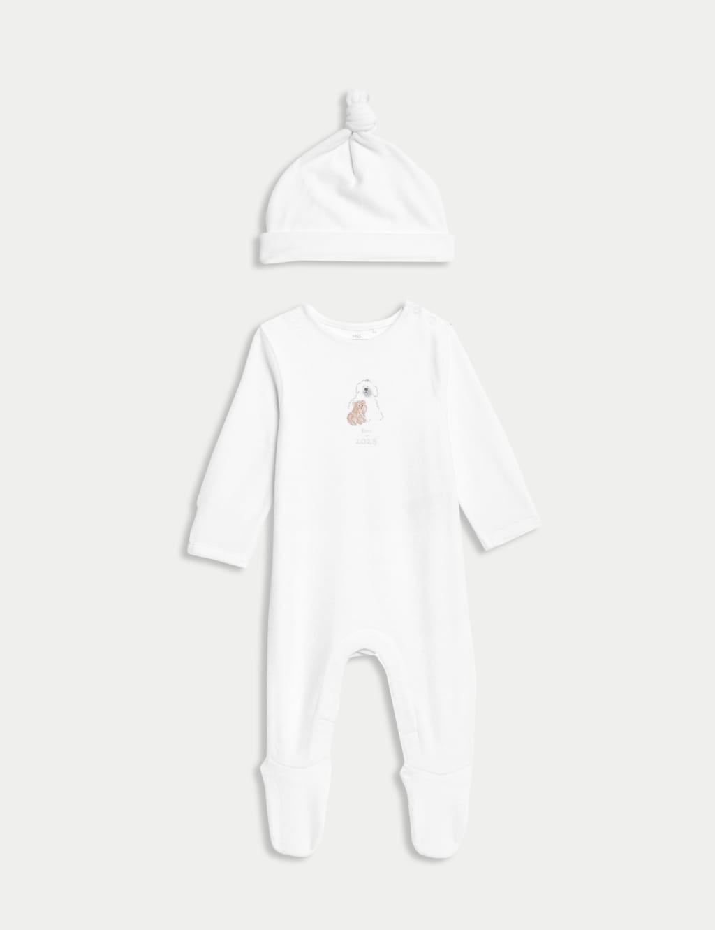 2pc Cotton Rich Born in 2025 Outfit (0-6 Mths)