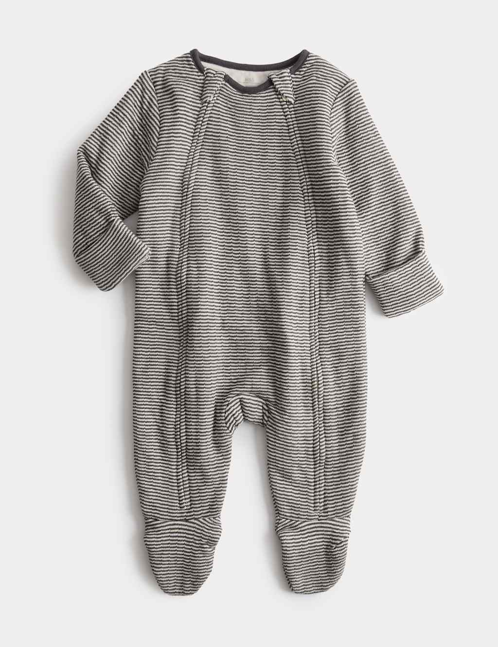 M&S Kids 1.5 Tog Sleep Suit (7lbs-1 Yrs) - Newborn - Charcoal Mix