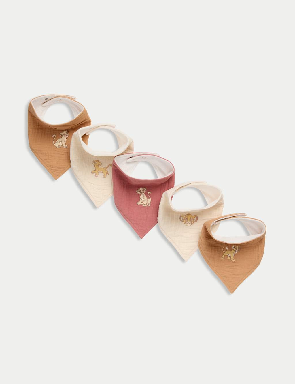 5pk Pure Cotton Lion King™ Dribble Bibs