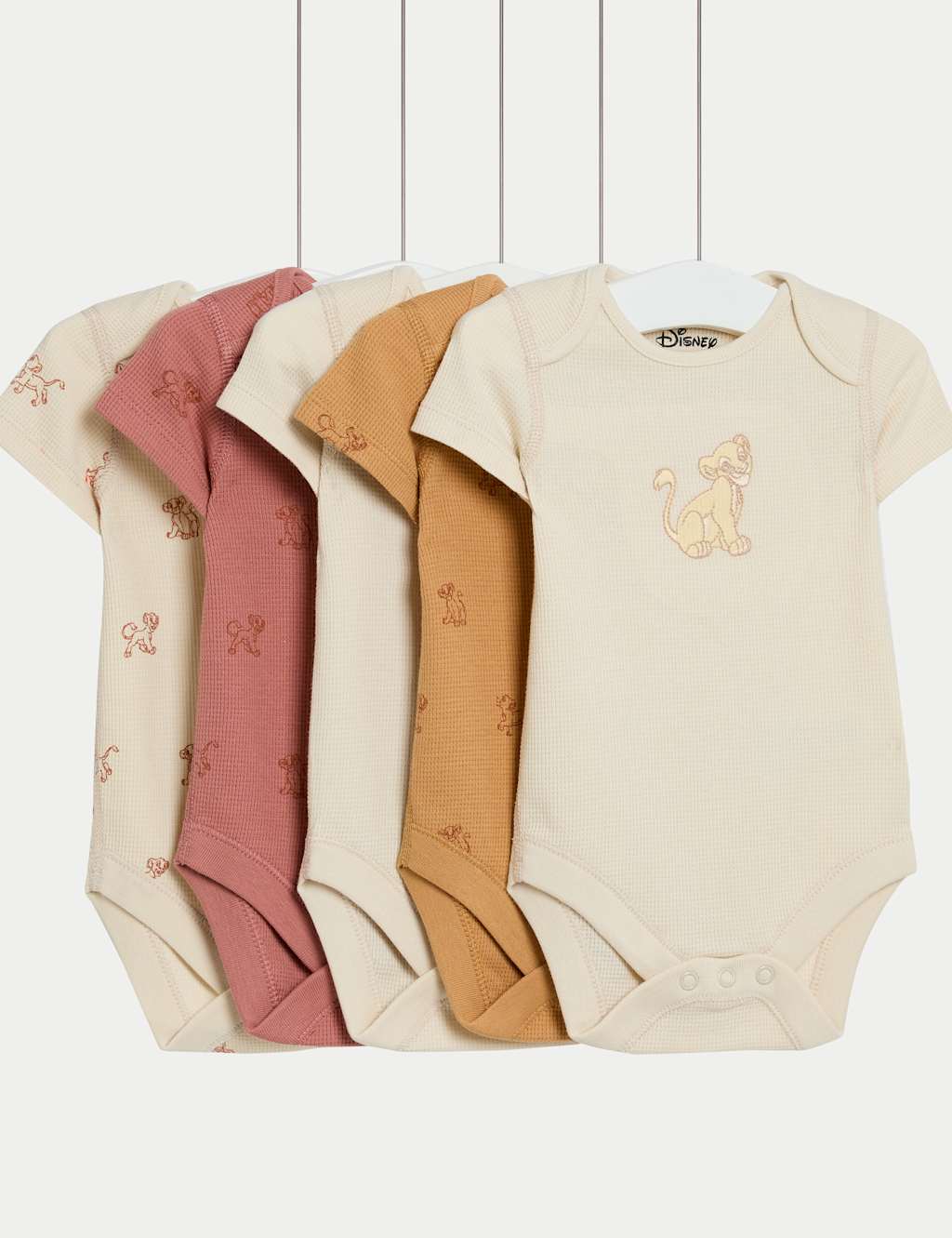 5pk Pure Cotton Lion King™ Bodysuits (7lbs - 3 Yrs)