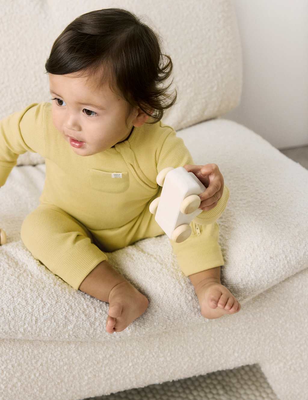 3pk Pure Cotton Waffle Zip Sleepsuits (6½lbs-3 Yrs)