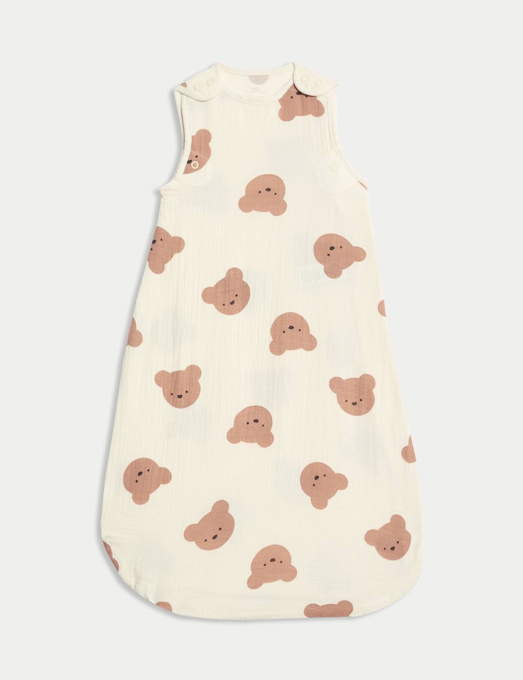 Pure Cotton Bear Print 0.5 Tog Sleeping Bag (0-3 Yrs)