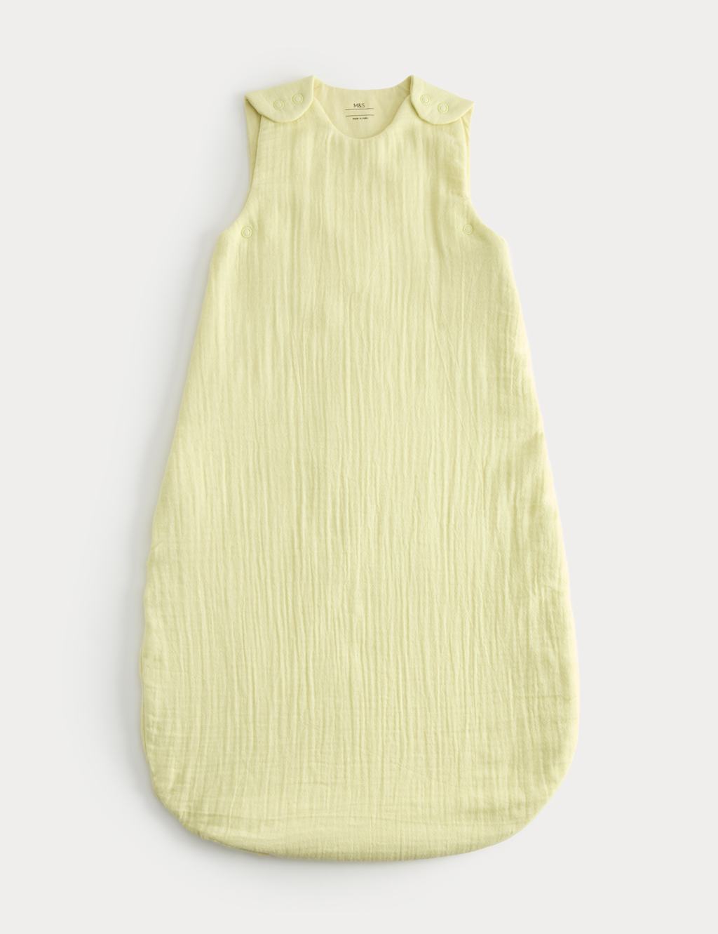 M&S Pure Cotton Textured 1.5 Tog Sleeping Bag (0-3 Yrs) Chartreuse