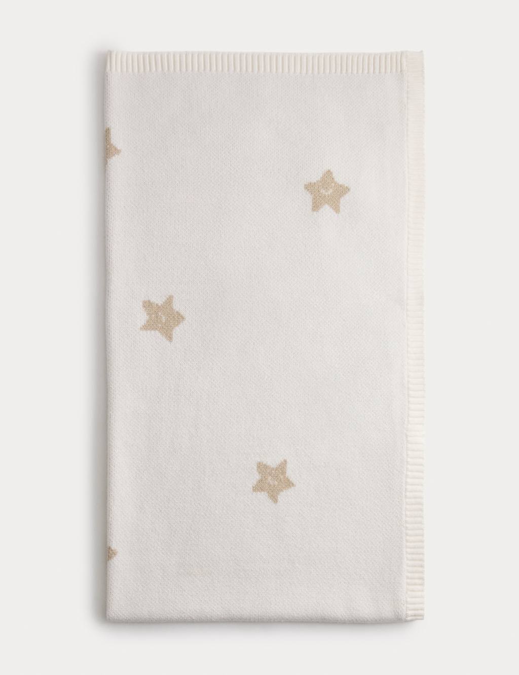 M&S Star Print Shawl Ivory