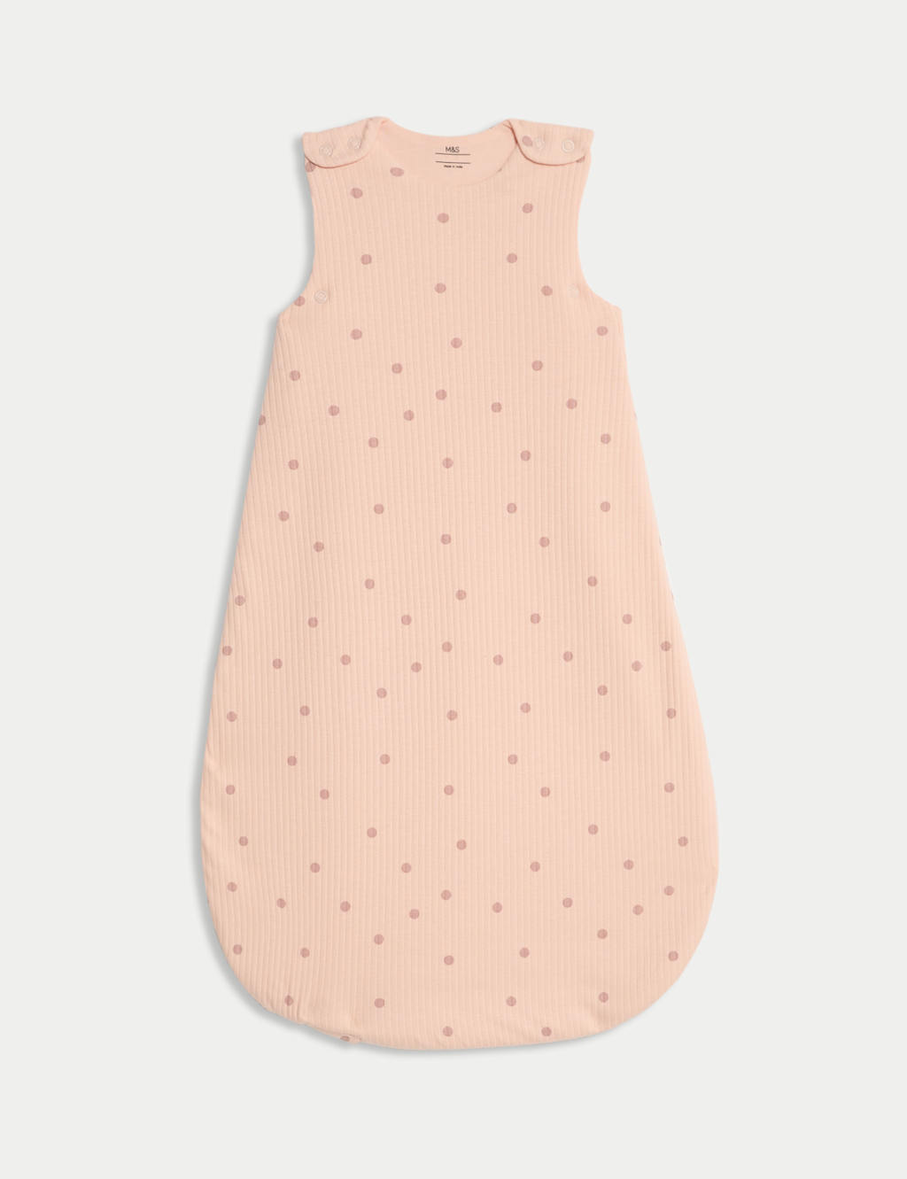 M&S 2.5 Tog Pure Cotton Polka Dot Sleeping Bag (0-36 Mths) Pink