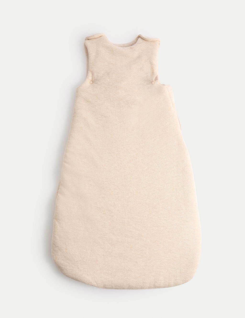 M&S Pure Cotton Ribbed 3.5 Tog Sleeping Bag (0-36 Mths) Oatmeal