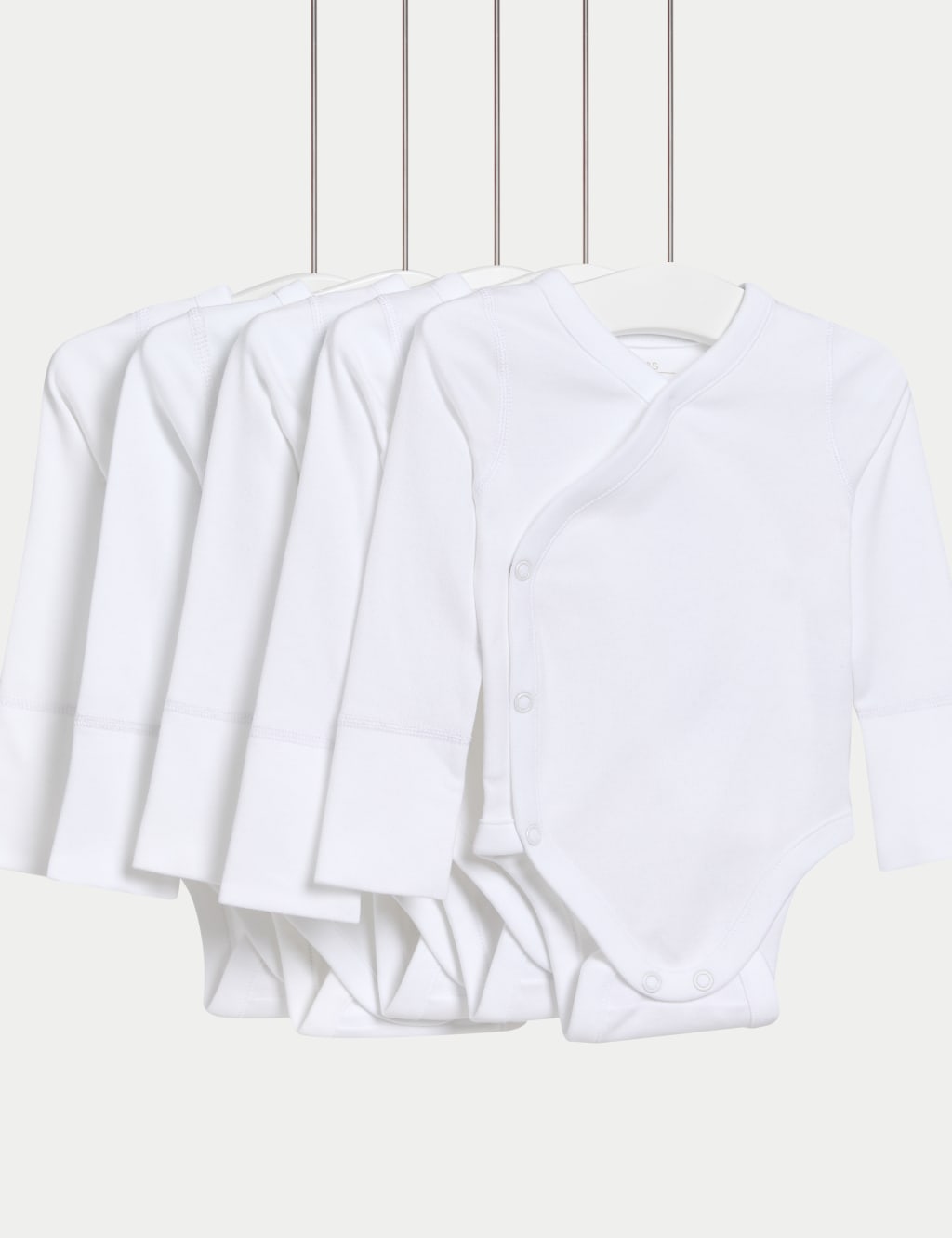 5pk Pure Cotton Crossover Bodysuits (6lbs-3 Yrs)
