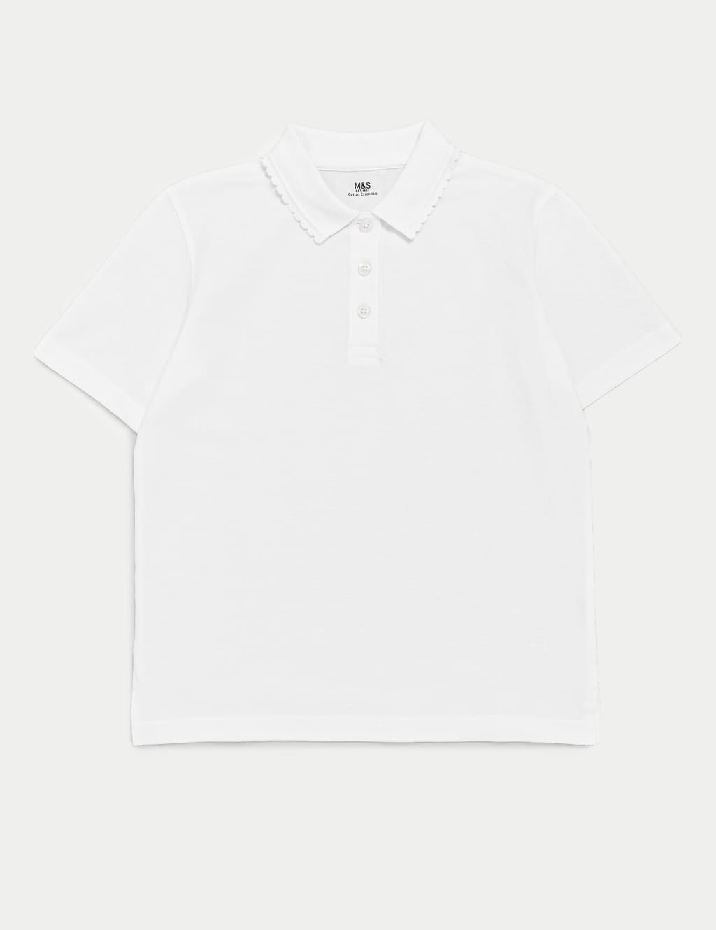 School Girls' Pure Cotton Polo Shirt (2-18 Yrs)