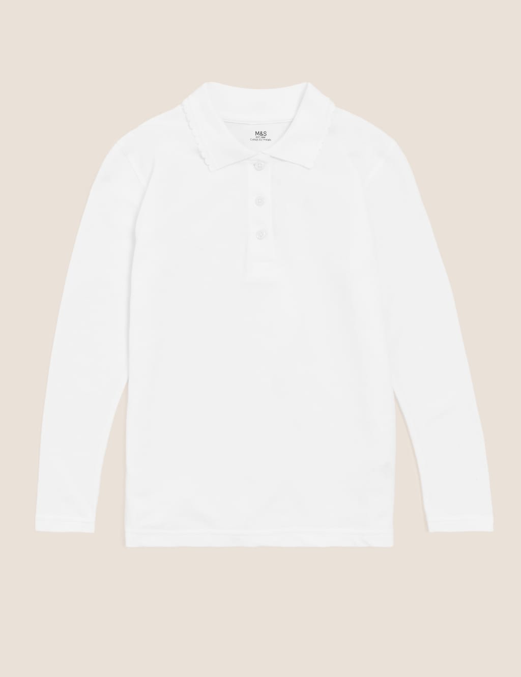 School Girls' Pure Cotton Polo Shirt (2-18 Yrs)