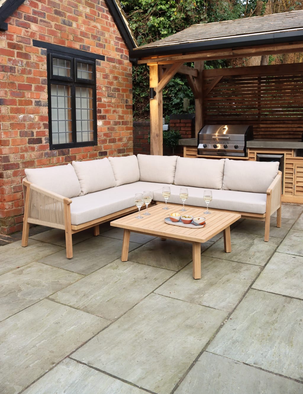 Roma 5 Seater Garden Corner Sofa Set