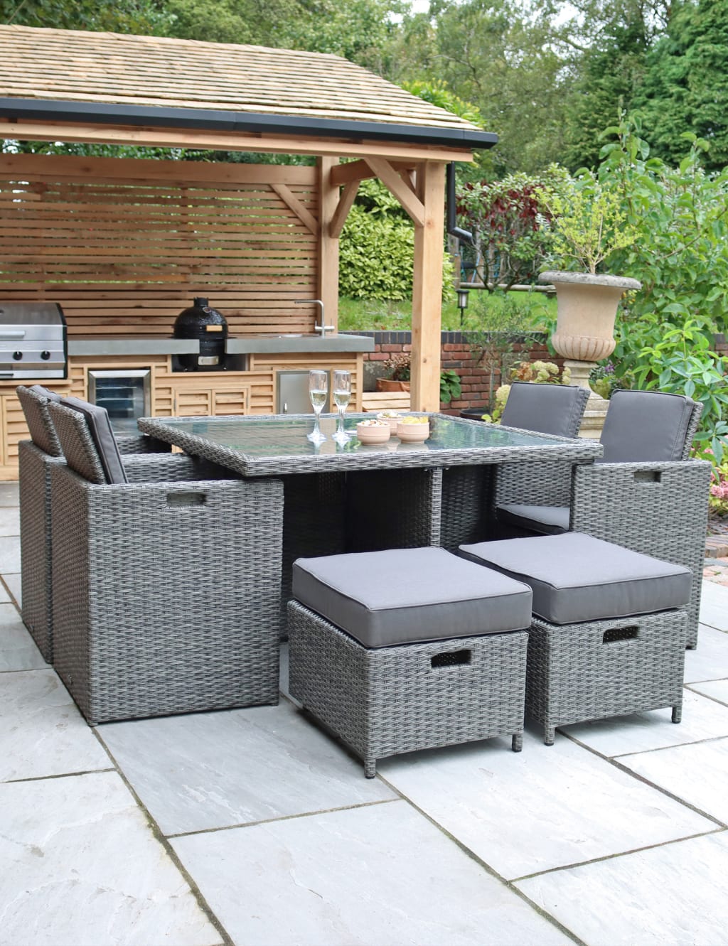 Paris Rattan 8 Seater Garden Dining Set