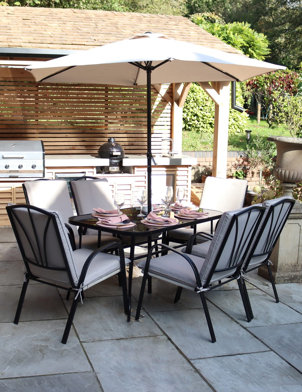 Amalfi 6 Seater Garden Table & Chairs