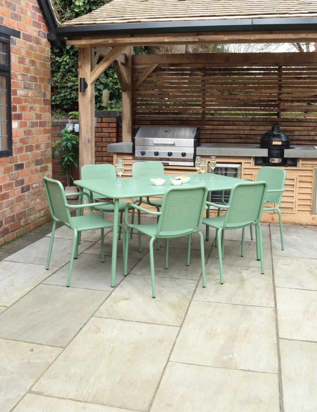 Porto 6 Seater Rectangle Garden Table & Chairs