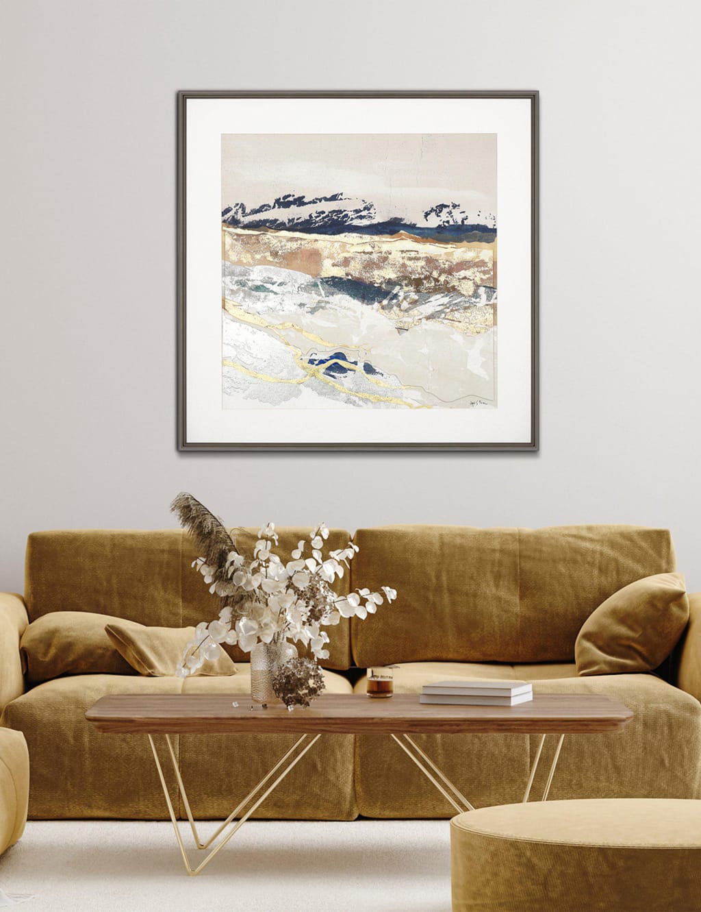 Sidelines Square Framed Art