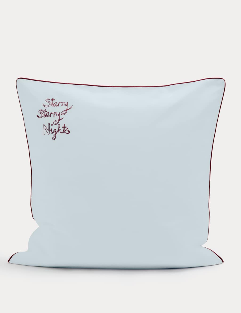 M&S x Bella Freud Pure Cotton Starry Nights Embroidered Pillow Sham Blue