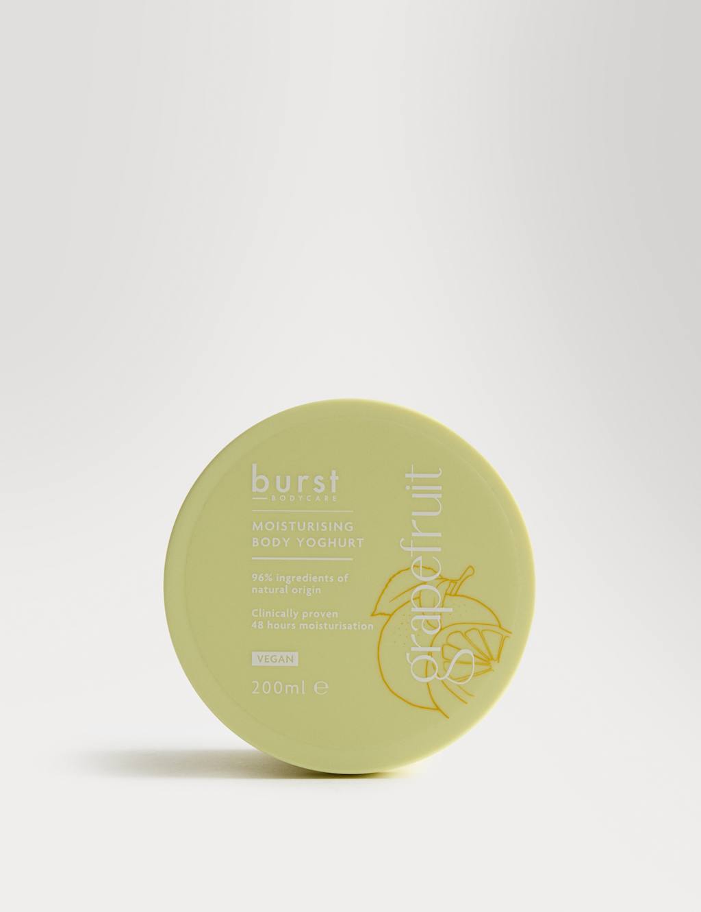 Burst Bodycare Grapefruit Moisturising Body Yoghurt 200ml