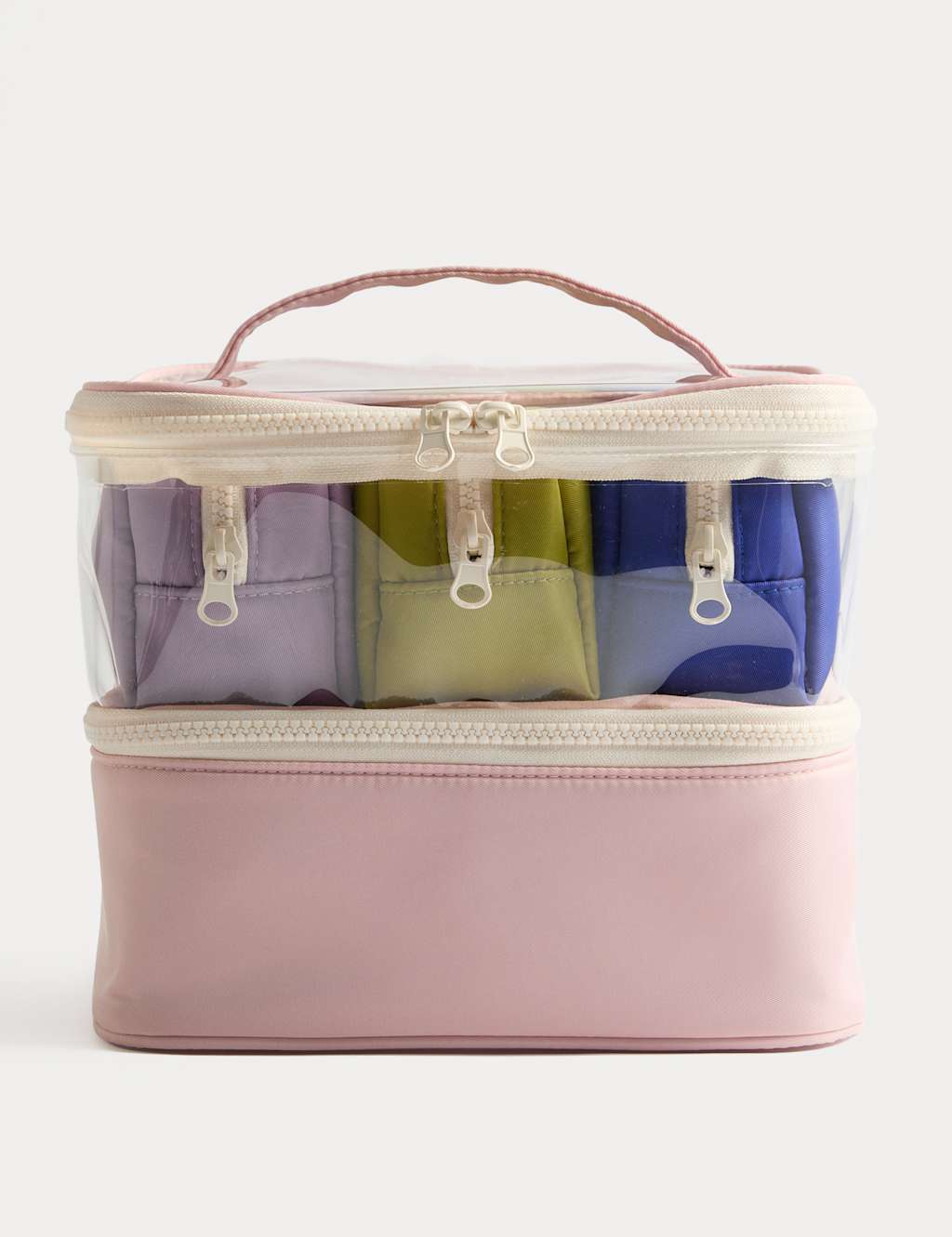 M&S 5 Pack Large Utility Bags - Pink Mix