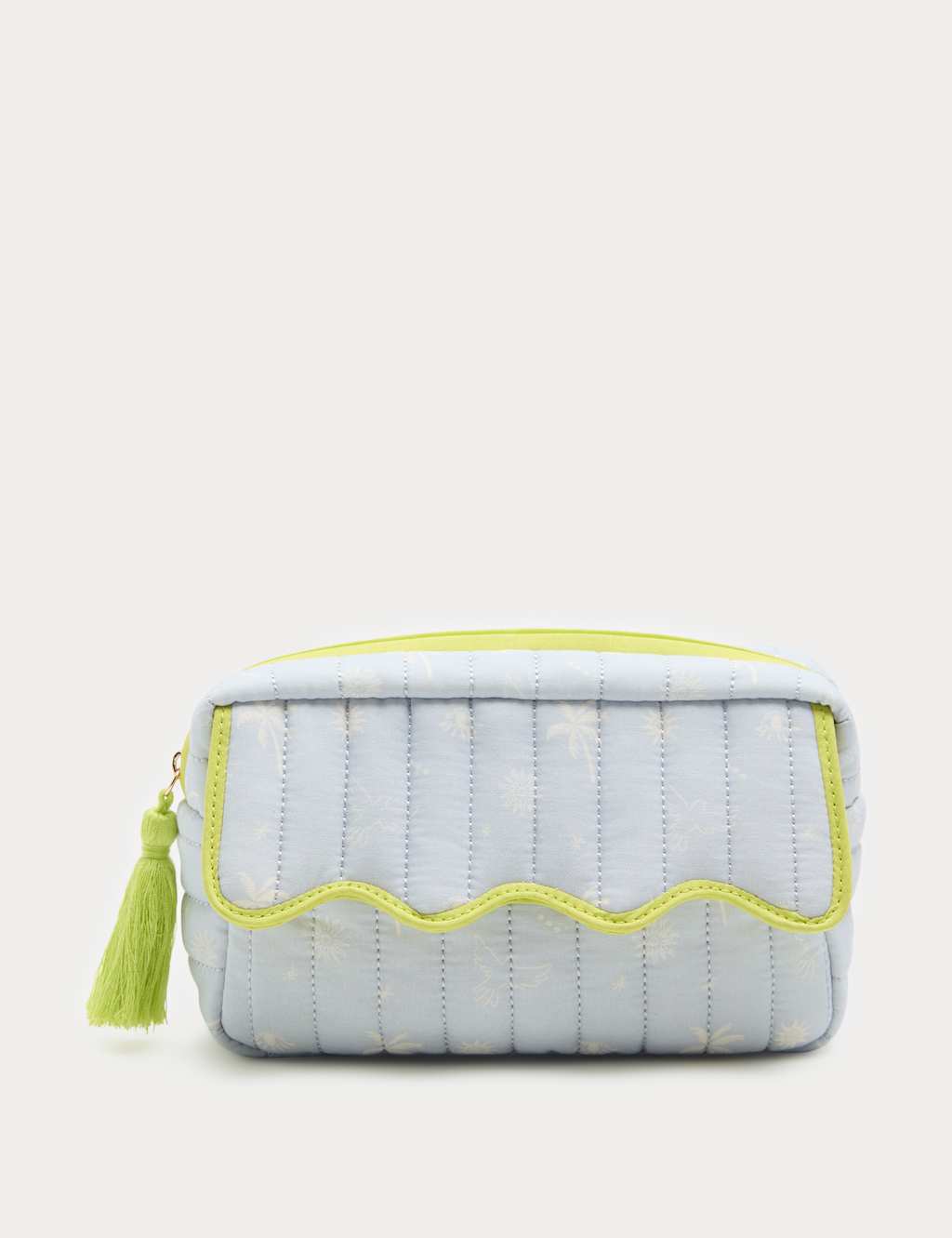 M&S Women's Scallop Edge Make Up Bag - Baby Blue - Mother's Day Gift
