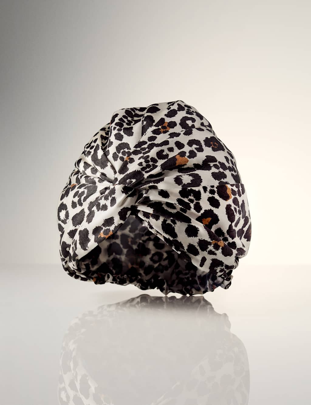 M&S Women's Printed Pure Silk Hair Turban - Brown Mix