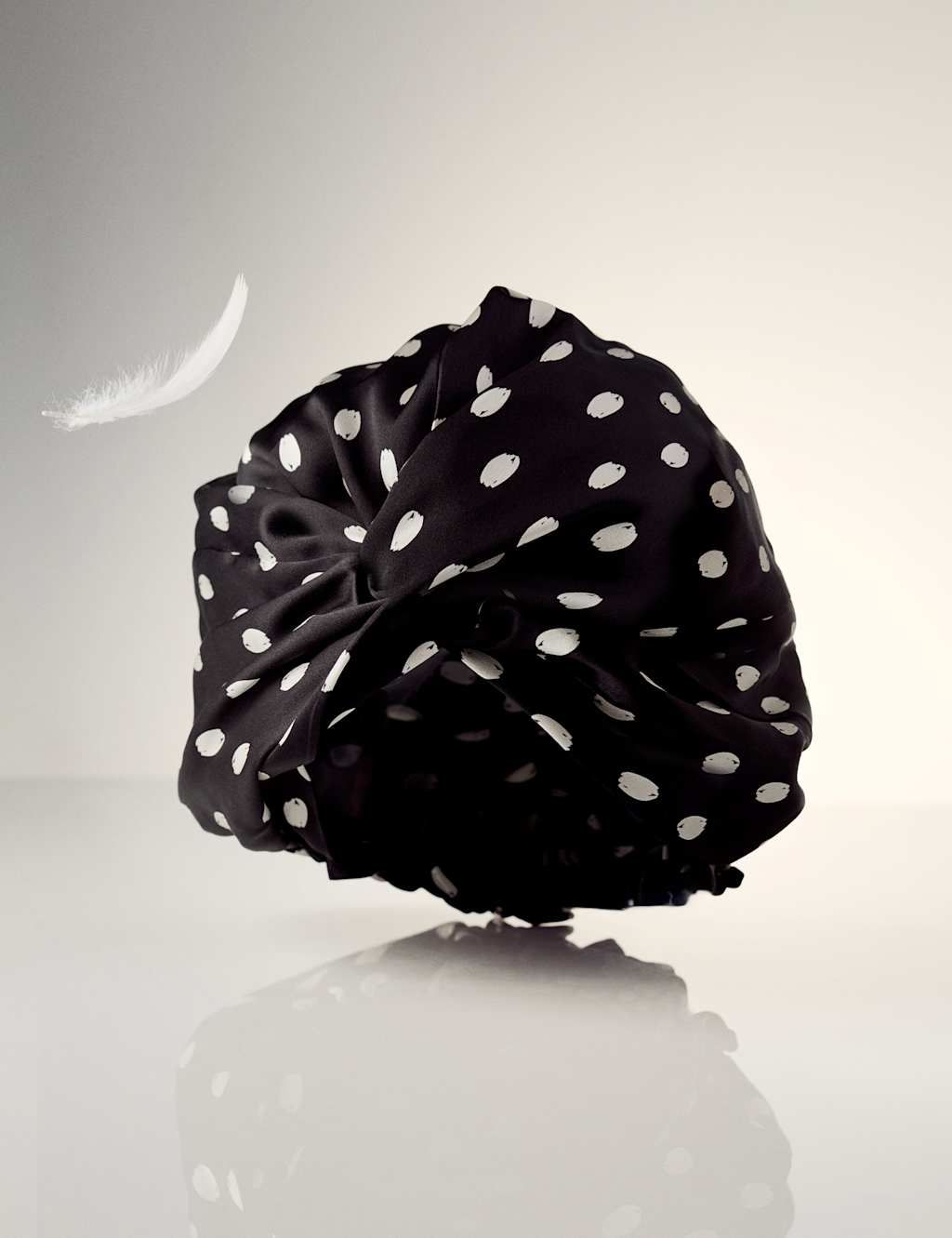 M&S Women's Printed Pure Silk Hair Turban - Black Mix