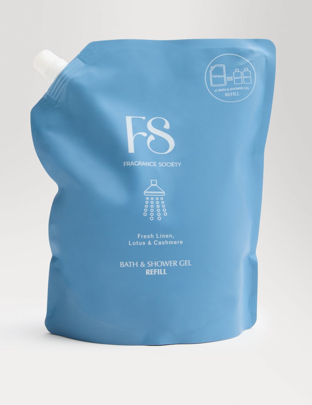 Fragrance Society Fresh Linen Lotus & Cashmere Shower Gel Refill 1010ml