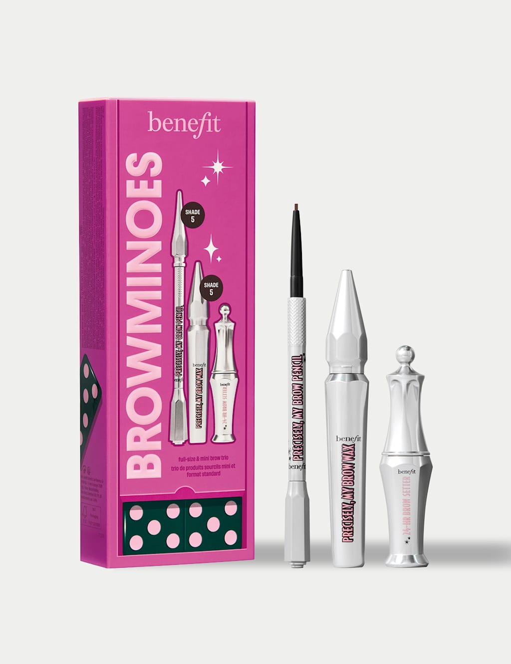 BENEFIT BROWminoes Eyebrow Makeup 3-piece Gift Set Worth 66.50 Black/Brown