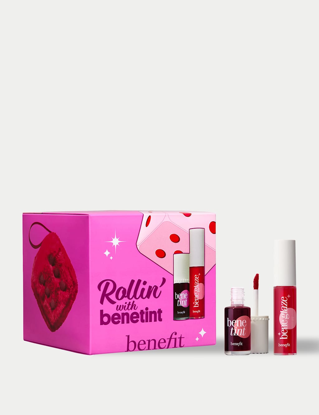 BENEFIT Rollin with Benetint Cheek & Lip Tint and Limited Edition Lip Oil Duo with Beauty Bag