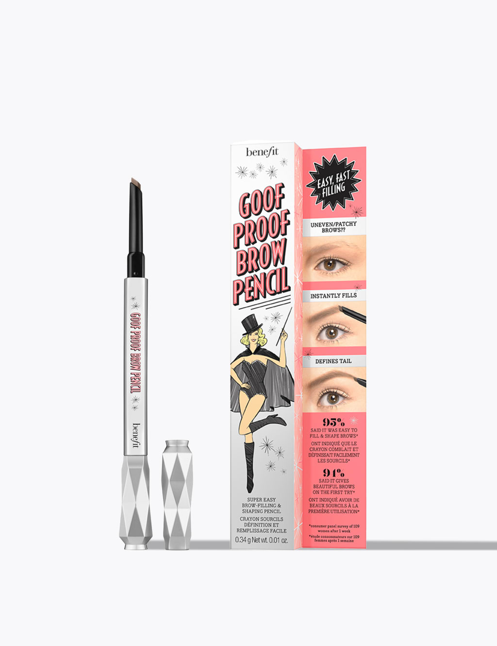 BENEFIT Goof Proof Easy Shape & Fill Eyebrow Pencil 0.34g Light Beige