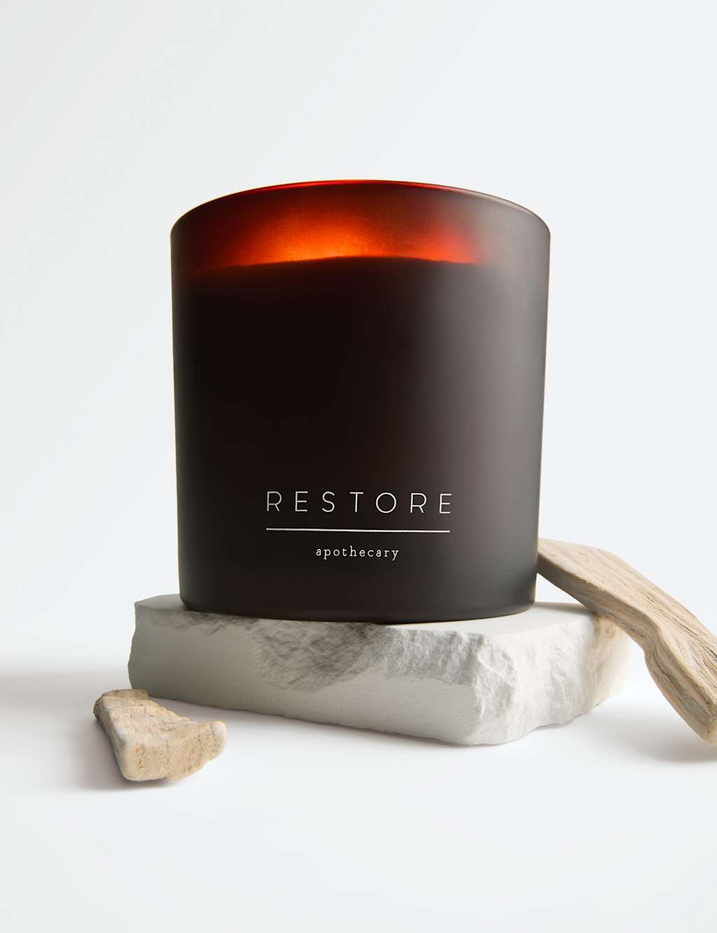 Apothecary New Restore 3 Wick Candle - Amber