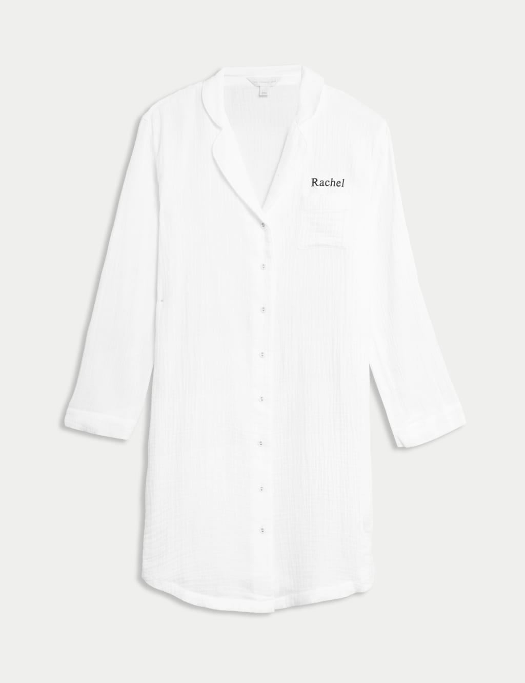 M&S Personalised Women's Revere Nightdress White