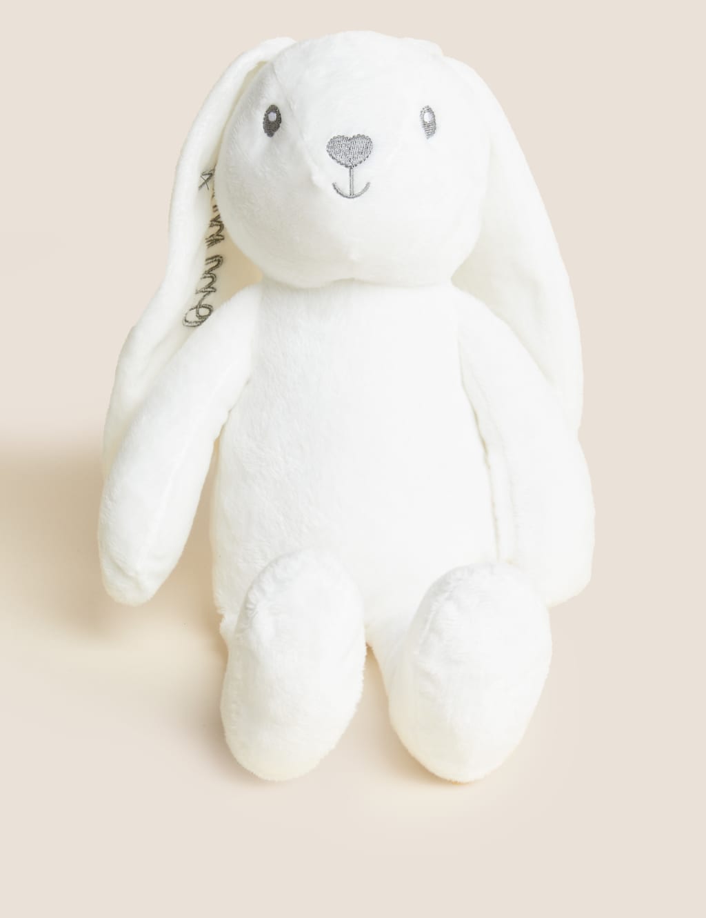 M&S Personalised White Rabbit Soft Toy Cream Mix