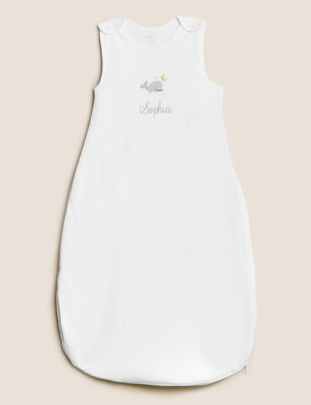 M&S Personalised Kids' 2 Tog Sleeping Bag (0-36 Mths) White Mix