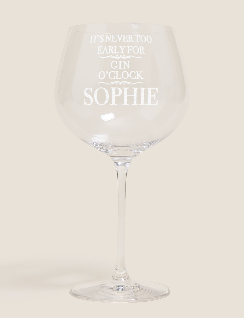 M&S Personalised Gin Glass Clear