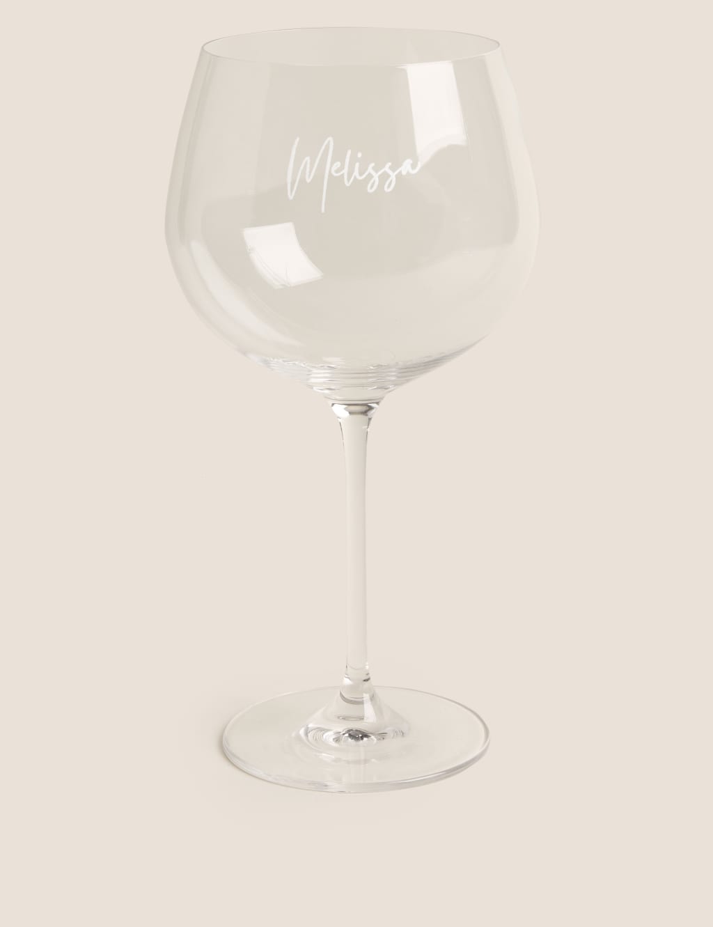 M&S Personalised Gin Glass White