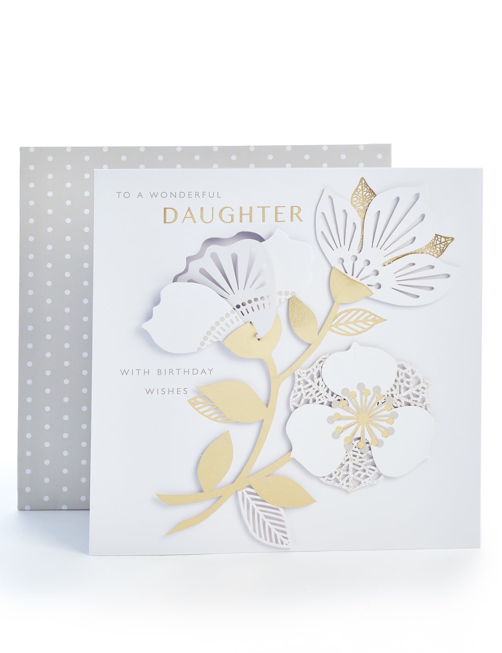 M&S Daughter Fold-Out Flower Birthday Card