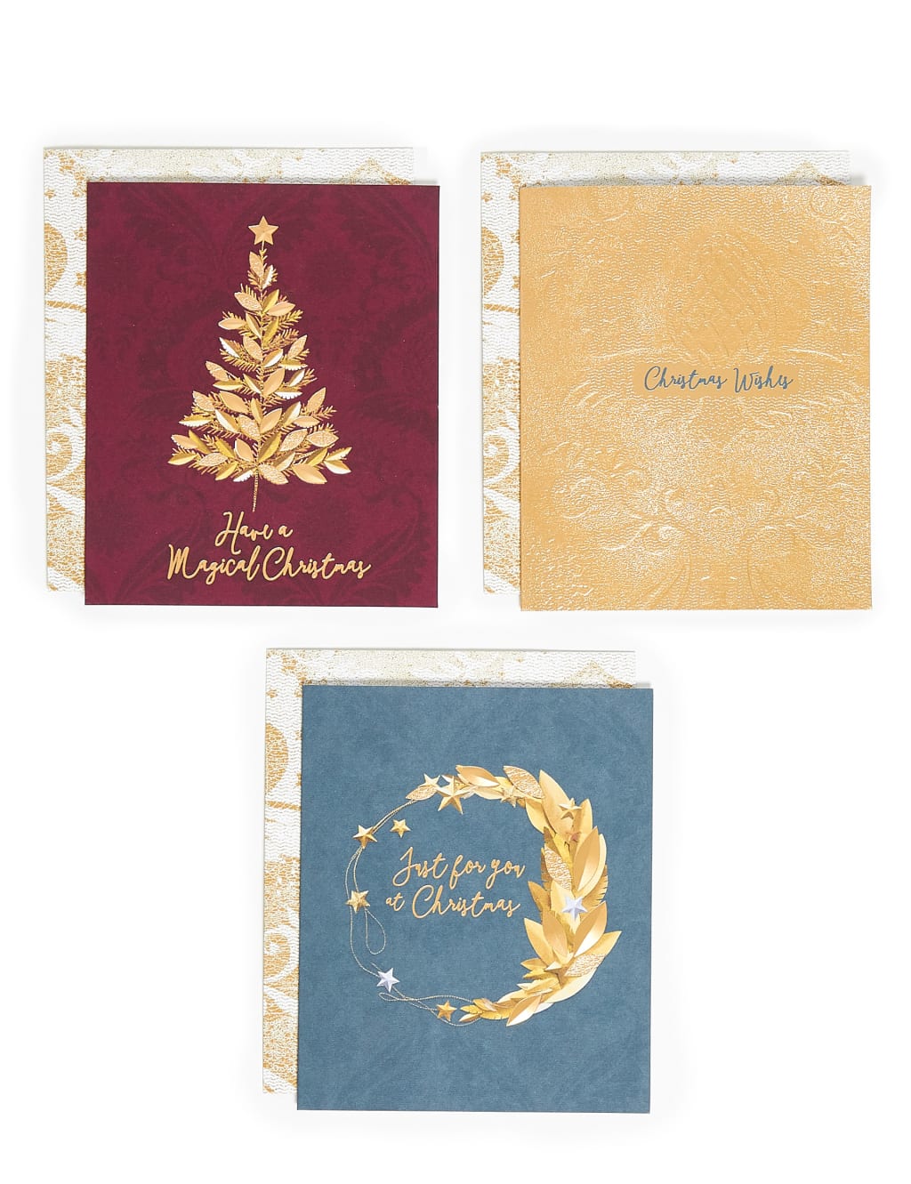 M&S Traditional Foiled Charity Christmas Cards - Pack of 15