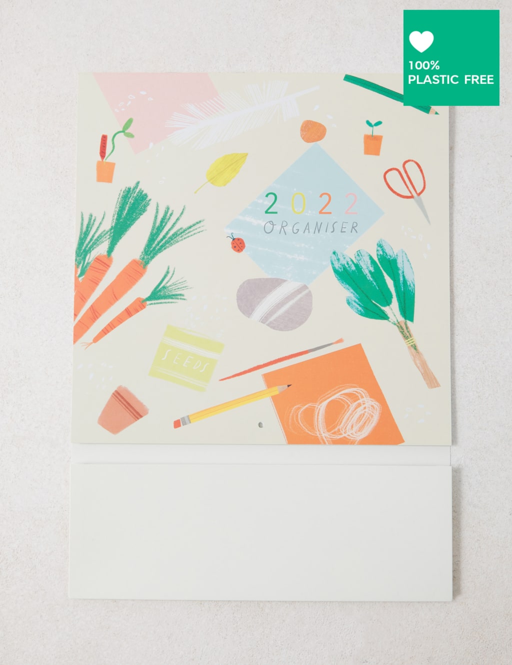 2025 Family Organiser - Contemporary Illustrated Garden Themed Design & 4 Packets of Seeds