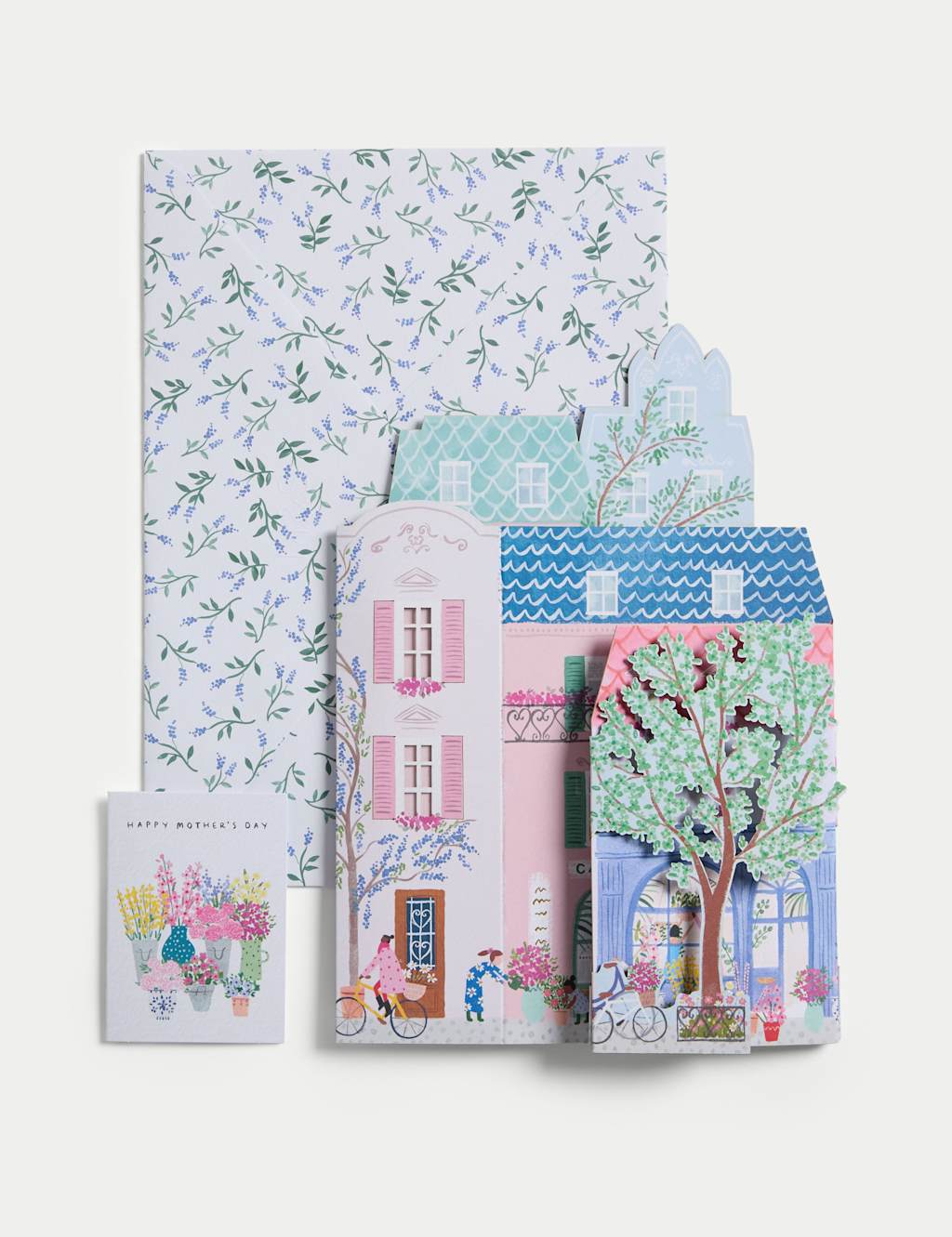 3D Pop Up Mother's Day Card - French Scene Design