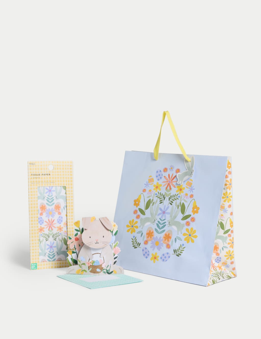 Easter Bunny Gift Wrap Set with 3D Card, Gift Bag & Tissue