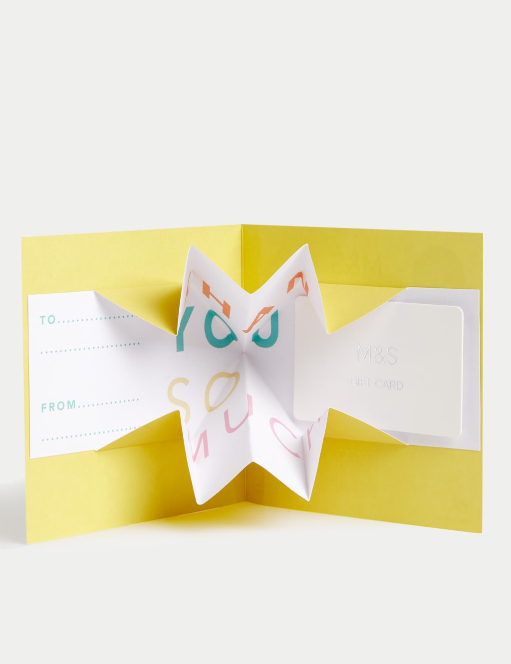 Pop Out Thank You Gift Card