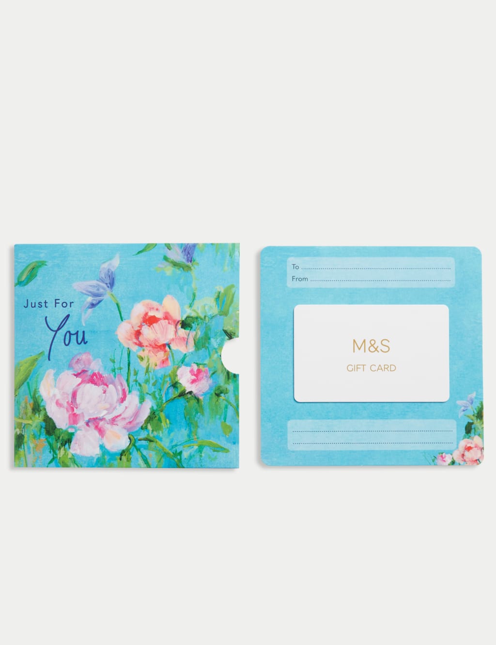 Blue Floral Gift Card