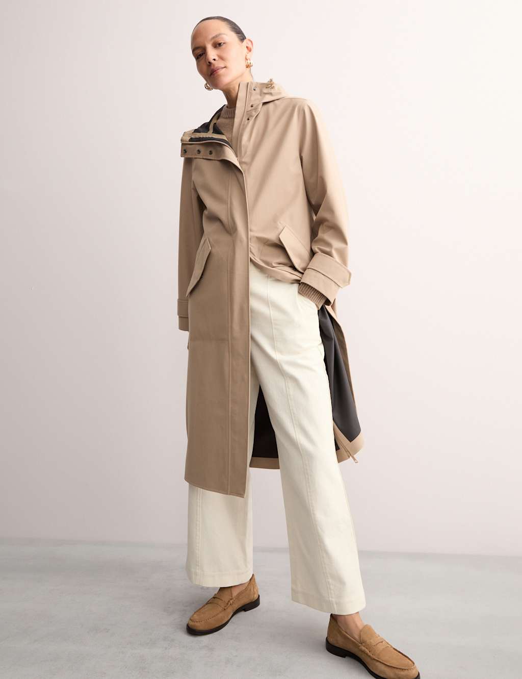 Waterproof Twill Hooded Raincoat
