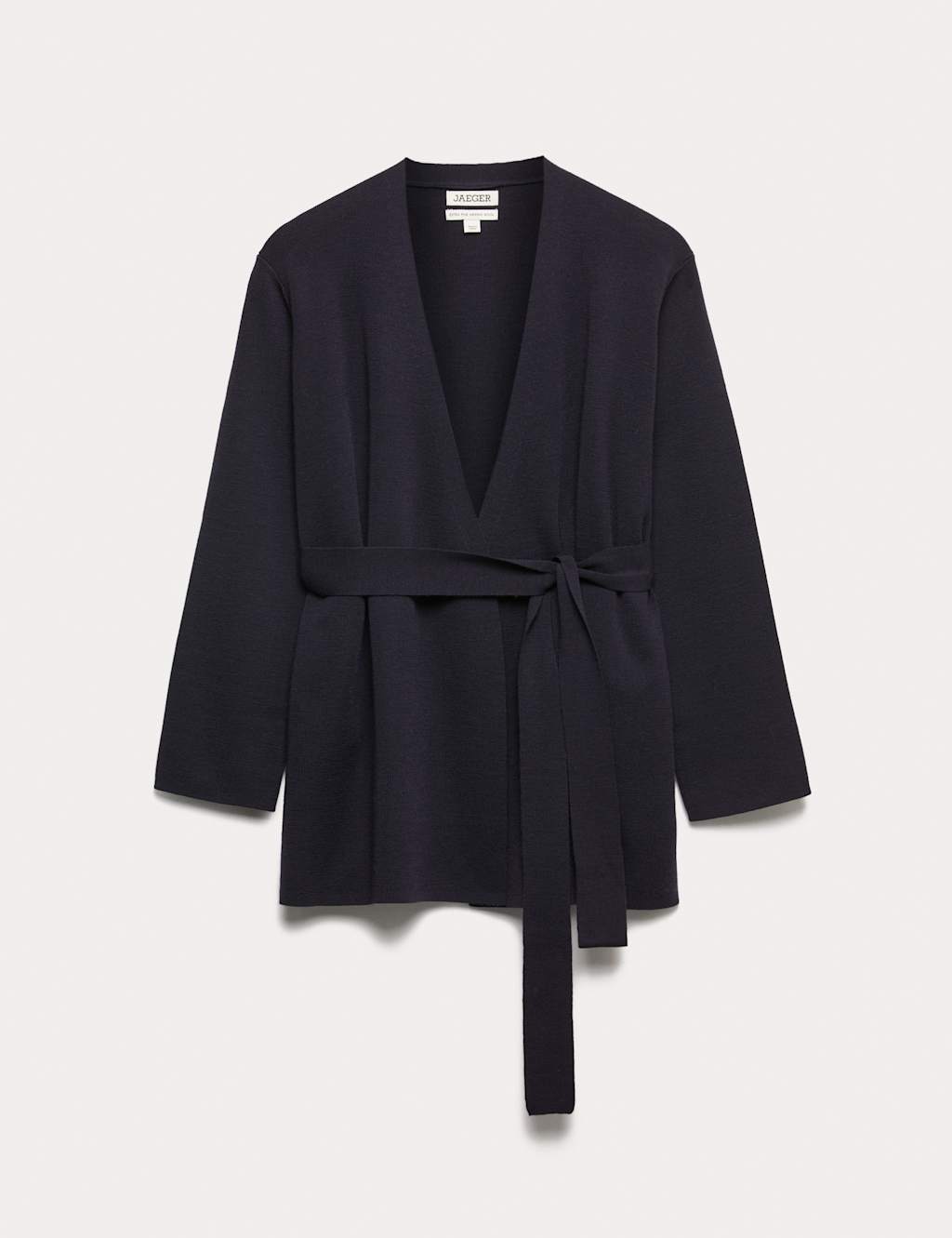 JAEGER Pure Merino Wool Wrap cardigan Navy