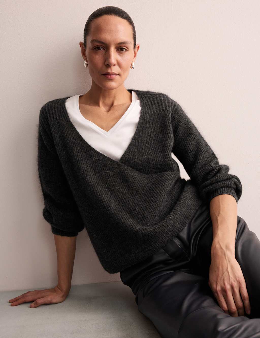 Mohair Blend Wrap Jumper