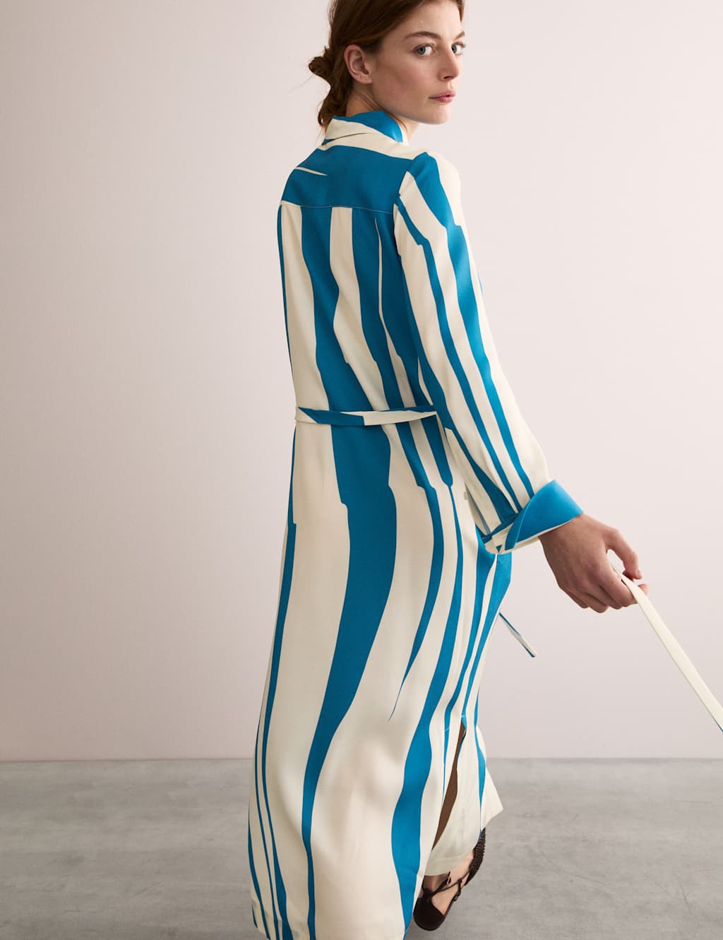 Striped Midi Shirt Dress