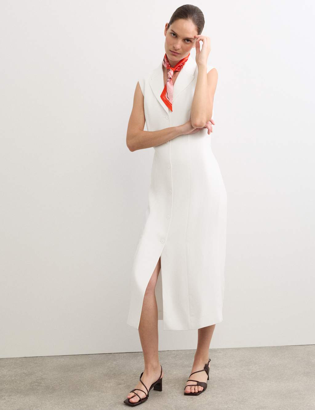 Jaeger Women's Midi Tailored Dress - 6 - Ivory - By M&S