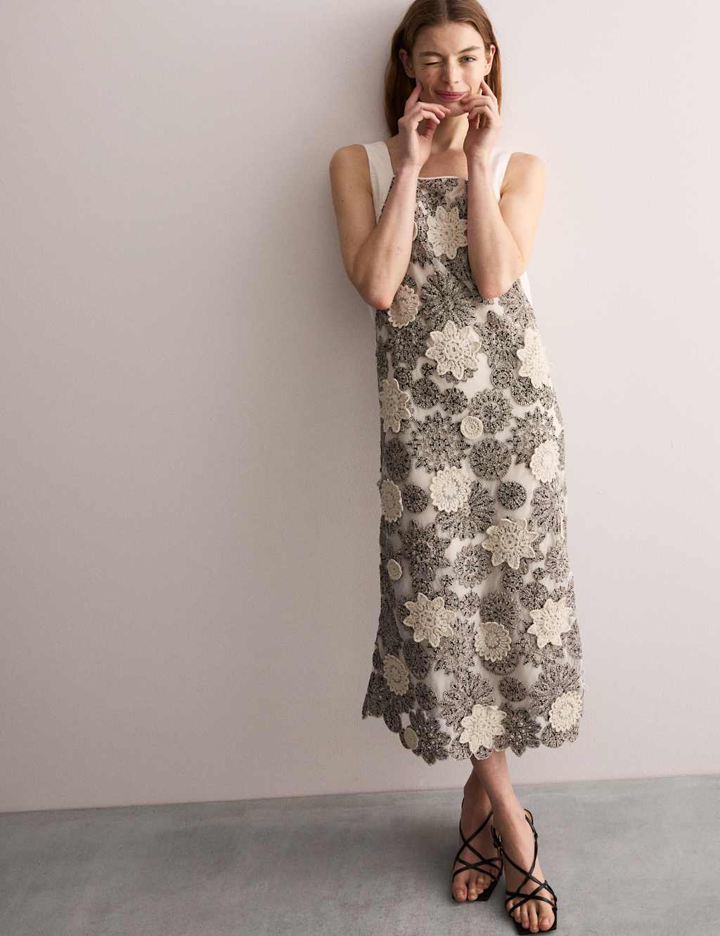 Floral Midi Column Dress