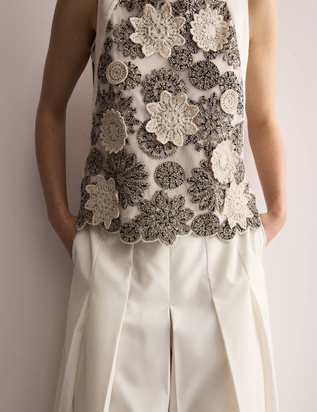 Floral Applique Vest