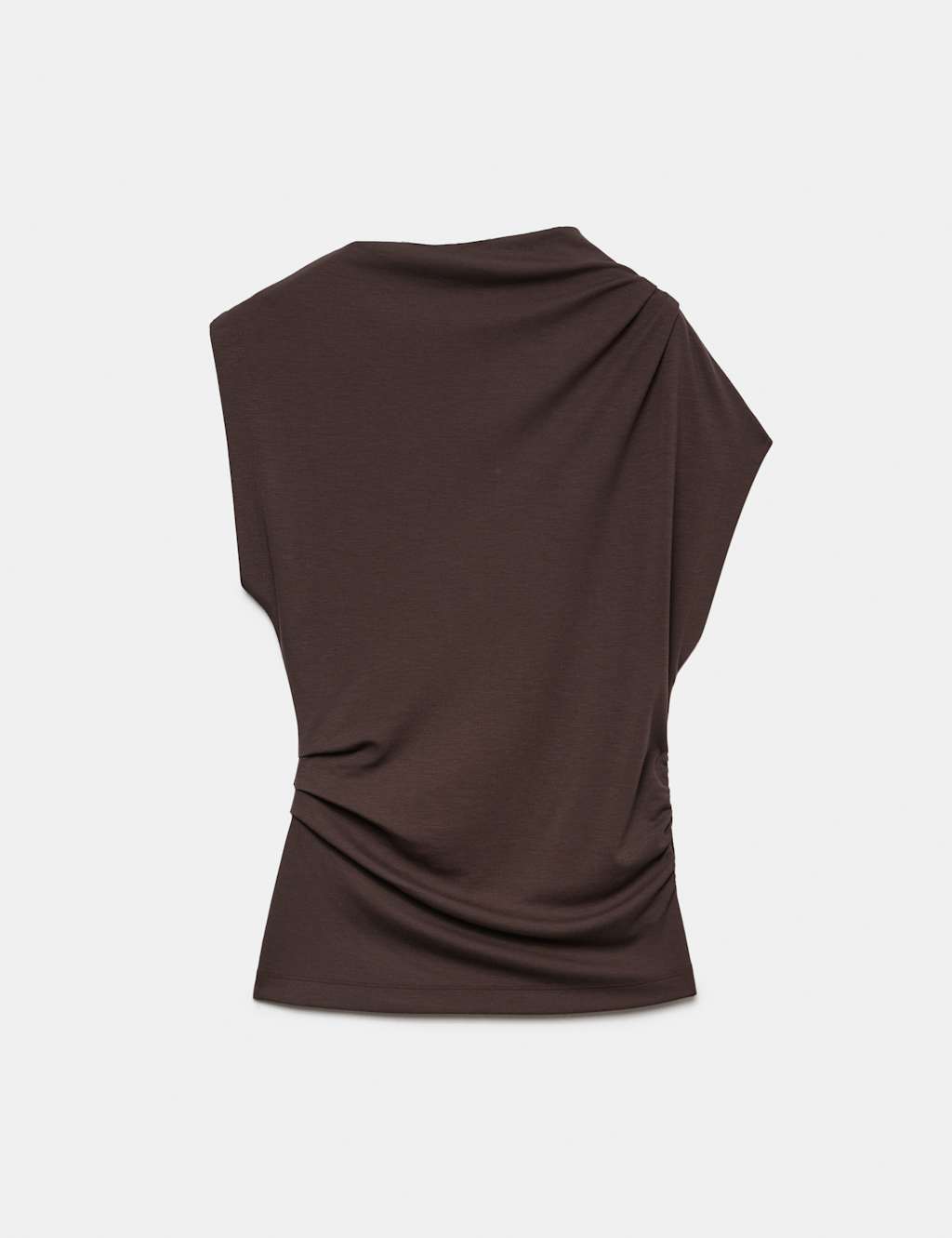 Jaeger Women's Ruched Top - 6 - Coffee - By M&S