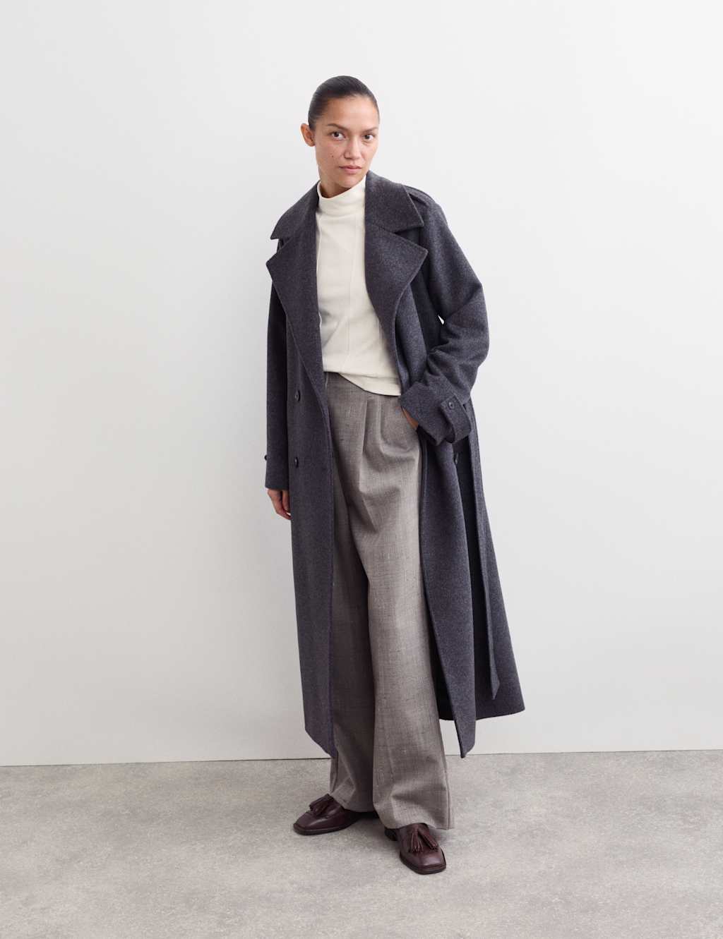 JAEGER Cotton Blend Jersey Top Ivory